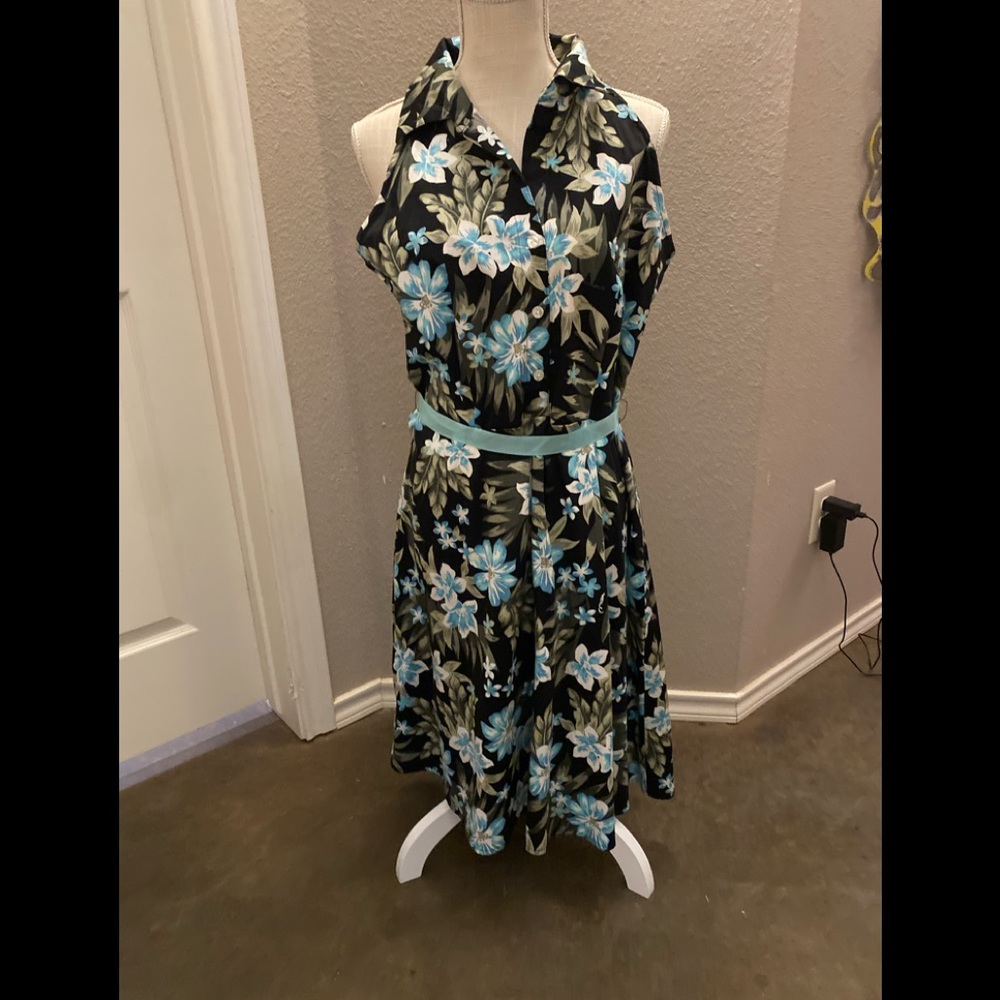 Black and Turquoise Dress